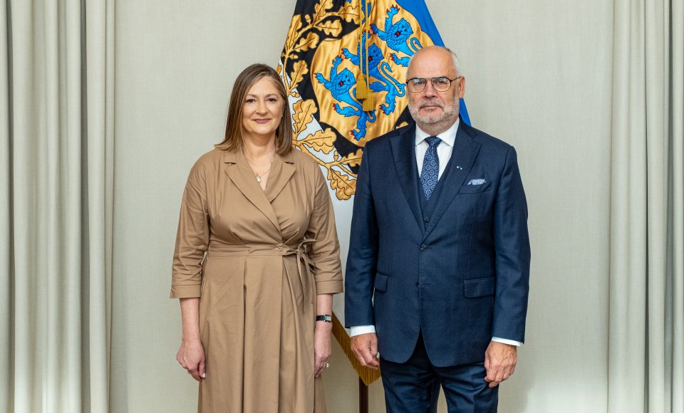 Ambasadorė Gitana Skripkaitė įteikė skiriamuosius raštus Estijos Prezidentui Alarui Karisui
